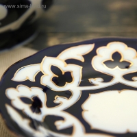 Тарелка круглая «Пахта в золоте», 12.5 см, белая Тарелка круглая «Пахта в золоте», 12.5 см, белая