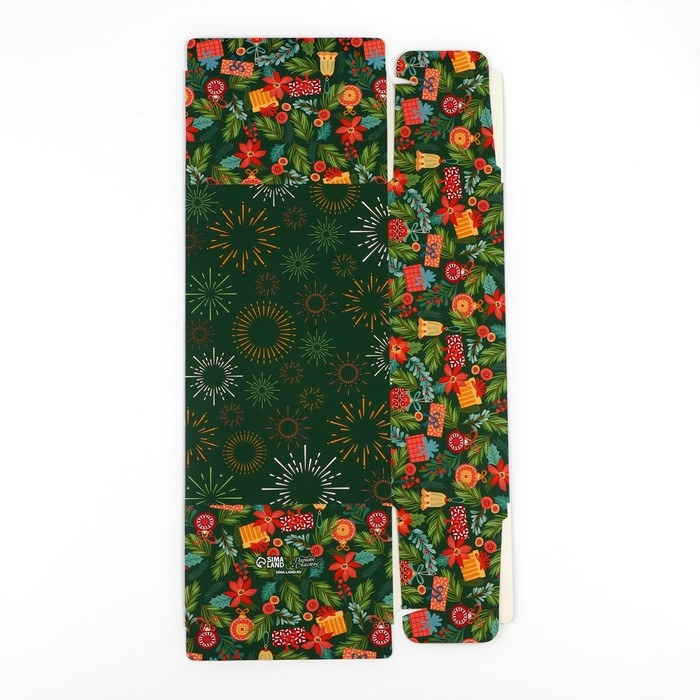 Подарочная коробка - конфета новогодняя складная &laquo;Новогодняя ёлка&raquo;, 18 х 28 х 10 см, Новый год