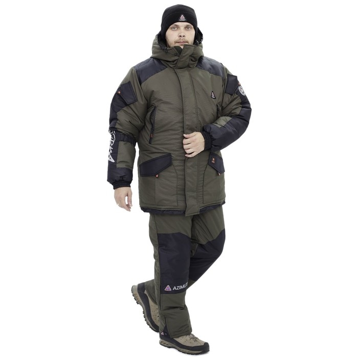 Костюм Костюм "ГОРКА Зимняя", taslan, размер 48, цвет хаки/чёрный