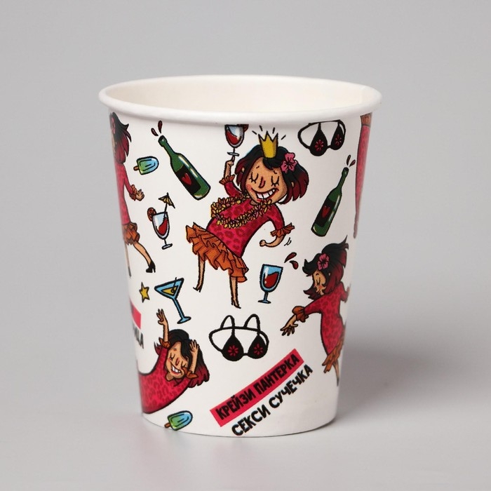 Набор бумажной посуды одноразовый Вечериночка&raquo;, 6 тарелок, 6 стаканов, 1 гирлянда