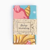 Новый год. Набор полотенец Доляна "Сладкого года" 28х46 см - 2 шт, 100% хл, рогожка 164 г/м2