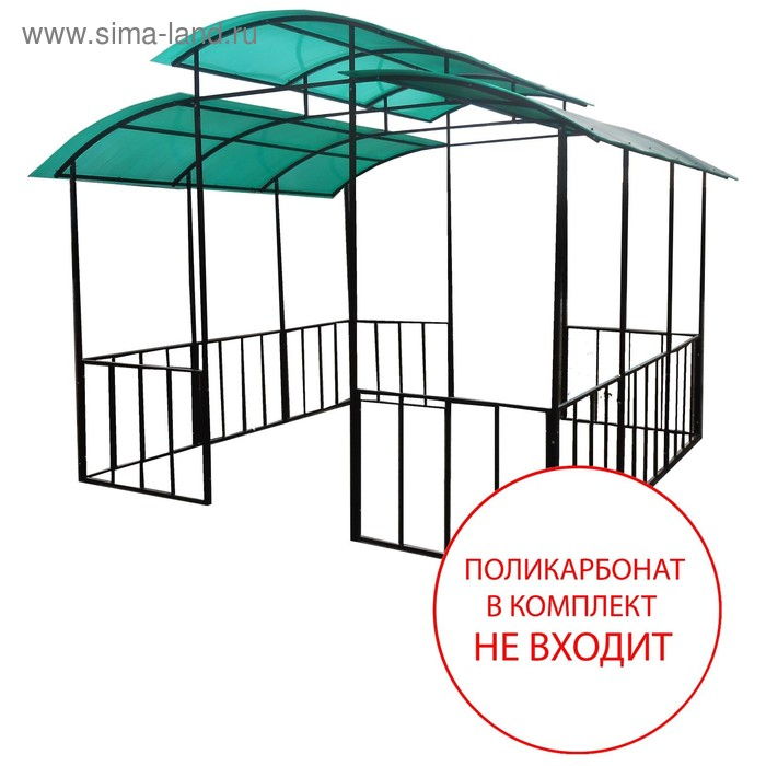 Беседка разборная "Каскато", 300 &times; 300 &times; 255 см, тёмно-коричневая, под СПК