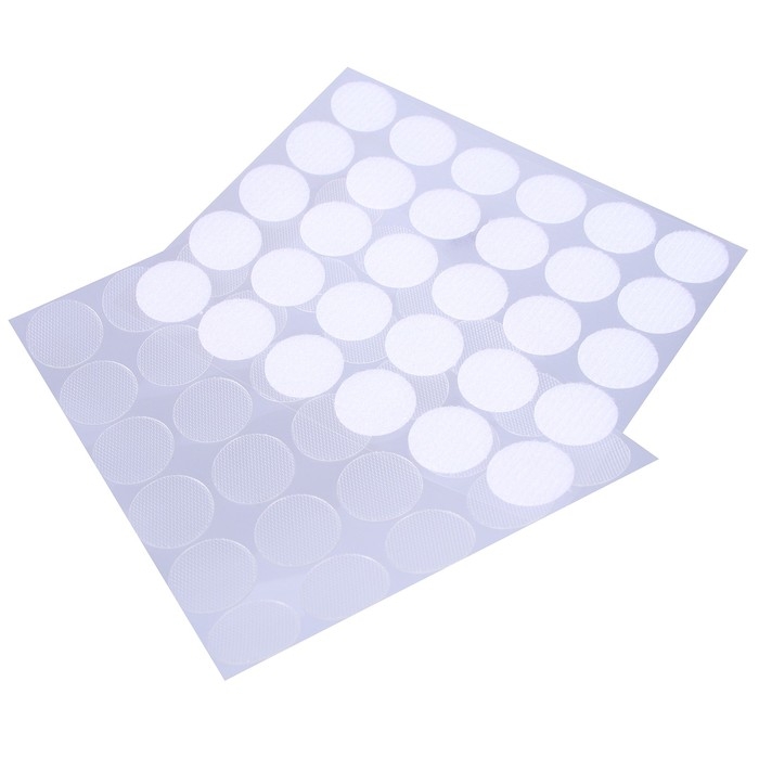 Липучка на клеевой основе &laquo;Круг прозрачный&raquo;, набор 30 шт., размер 1 шт. &mdash; 2 см