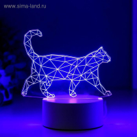 Светильник "Кот стоя" LED RGB от сети RISALUX