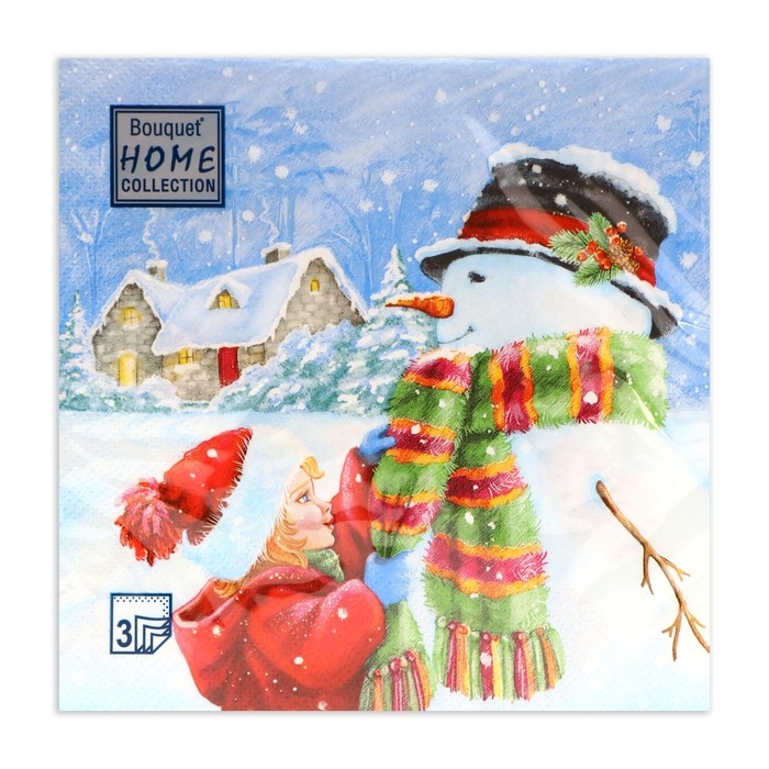 Новогодние салфетки бумажные Home Collection «Вместе теплее», 3 слоя, 33х33 см, 20 шт Новогодние салфетки бумажные Home Collection «Вместе теплее», 3 слоя, 33х33 см, 20 шт