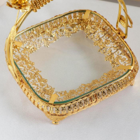 Фруктовница металлическая &laquo;Мирьем&raquo;, 20&times;19,5&times;17 см, цвет золотистый