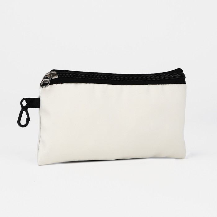 Рюкзак школьный из текстиля на молнии, 3 кармана, кошелёк, цвет белый Рюкзак школьный из текстиля на молнии, 3 кармана, кошелёк, цвет белый