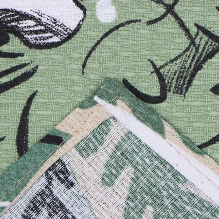 Новый год. Набор полотенец Доляна "Новогоднее настроение" 28х46 см - 2 шт, 100% хл, вафля 160 г/м2