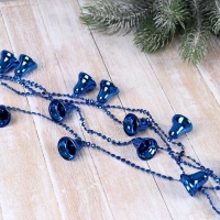 Бусы на ёлку 2,7 м "Колокольчики узорные" микс Бусы на ёлку 2,7 м "Колокольчики узорные" микс