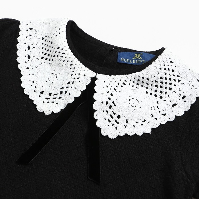 Джемпер школьный для девочки, цвет черный, рост 146 см