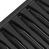 Карандаши цельнографитные, черные 5 штук + ластик + точилка