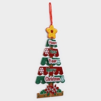 Декоративное украшение (подвеска) "Новогодняя ёлка" 40х22,5 см Декоративное украшение (подвеска) "Новогодняя ёлка" 40х22,5 см