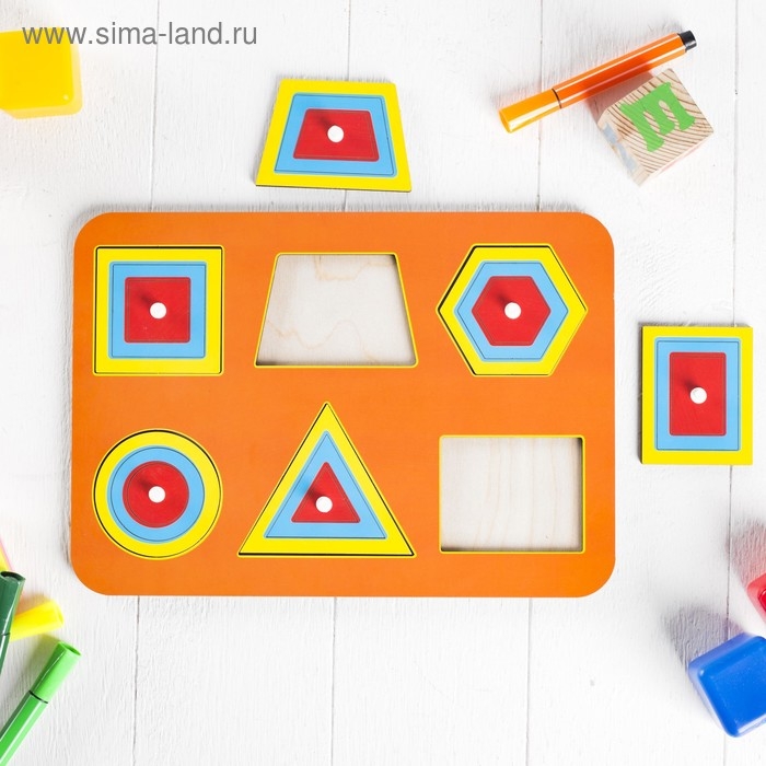 Рамка-вкладыш М. Монтессори &laquo;Паутинка 1&raquo; МИКС