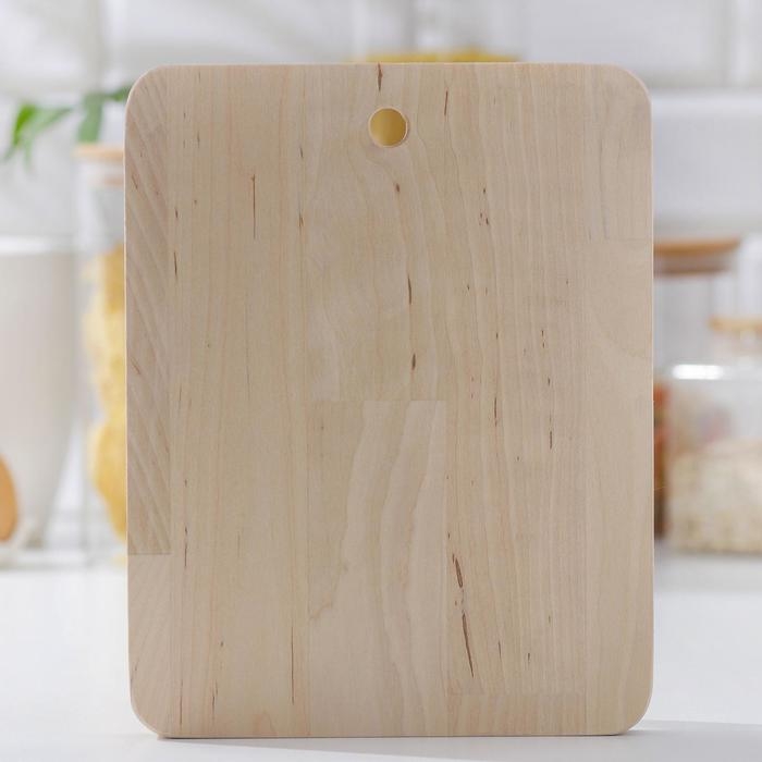 Доска разделочная деревянная Доляна, 23&times;18&times;1,8 см, берёза