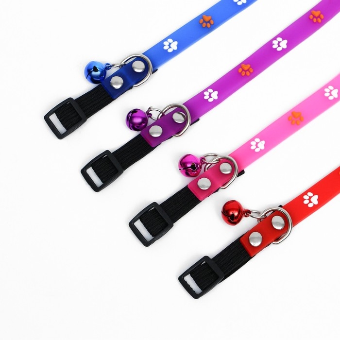 Ошейник кошачий с лапками, 29 х 1 см, микс цветов Ошейник кошачий с лапками, 29 х 1 см, микс цветов