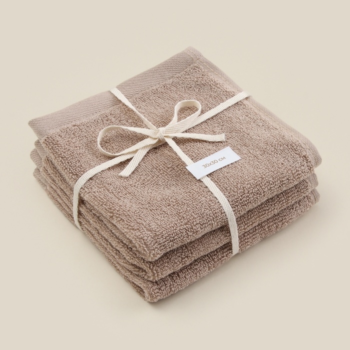 Набор салфеток SL HOME: Basic Набор салфеток SL HOME: Basic "Саббиа" 30х30 см - 3 шт., 100% хлопок, 530 г/м2