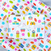 Бумага упаковочная глянцевая "Шарики", 70 &times; 100 см, 1 лист