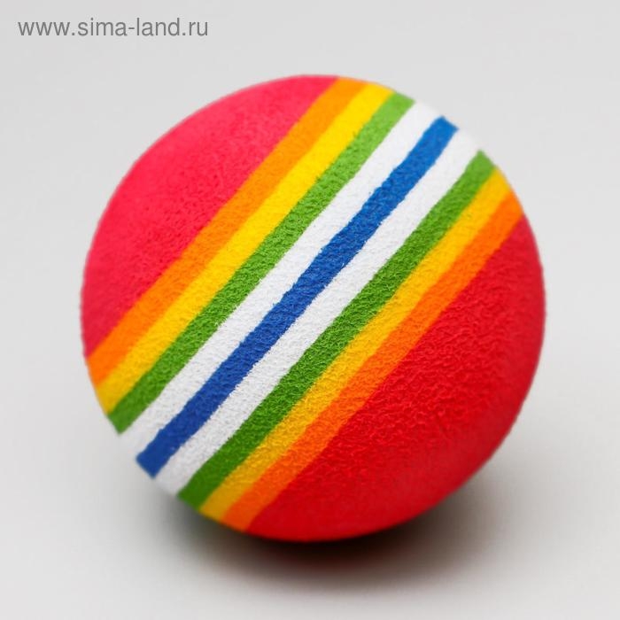 Набор из 2 игрушек "Полосатые шарики", диаметр шара 4.2 см (большие), микс цветов