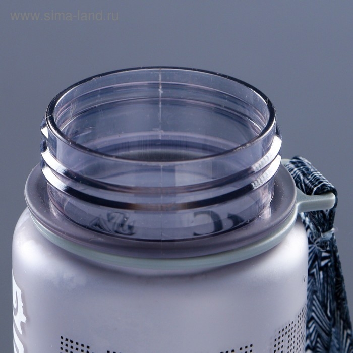 Бутылка для воды, 600 мл, Popular, с ситом для фруктов, 23 х 6 см, серая