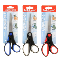 Ножницы ErichKrause Comfort, 20.5 см, ручки с противоскользящими резиновыми вставками, МИКС Ножницы ErichKrause Comfort, 20.5 см, ручки с противоскользящими резиновыми вставками, МИКС