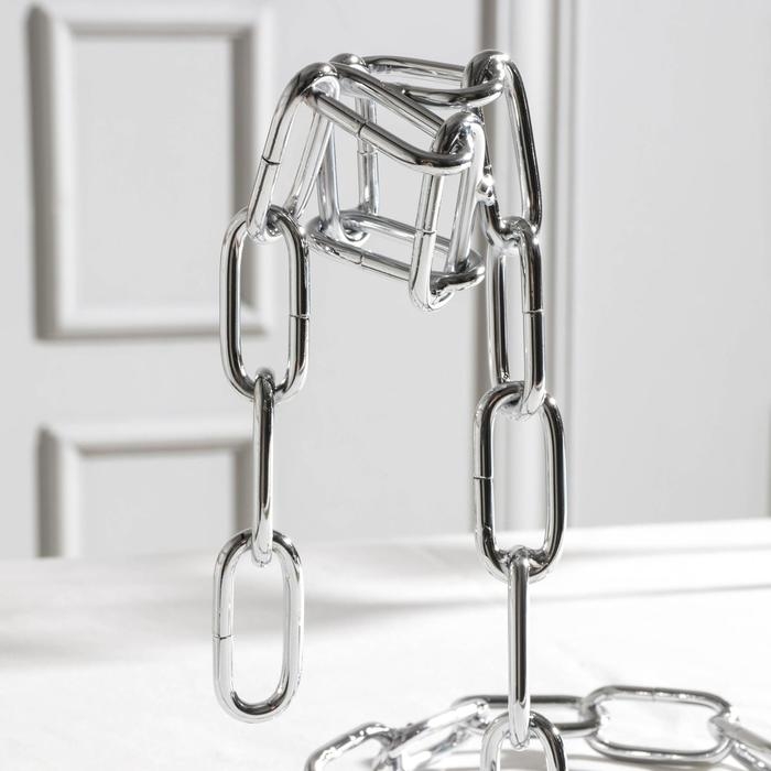 Подставка для бутылки Доляна &laquo;Цепь&raquo;, 18&times;12&times;20 см, цвет хром