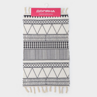 Коврик Доляна &laquo;Индиго&raquo;, 47&times;80 см, цвет чёрно-белый