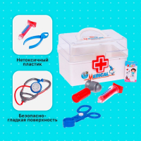 Набор доктора &laquo;Маленький врач&raquo; в чемодане, 13 предметов, цвета МИКС