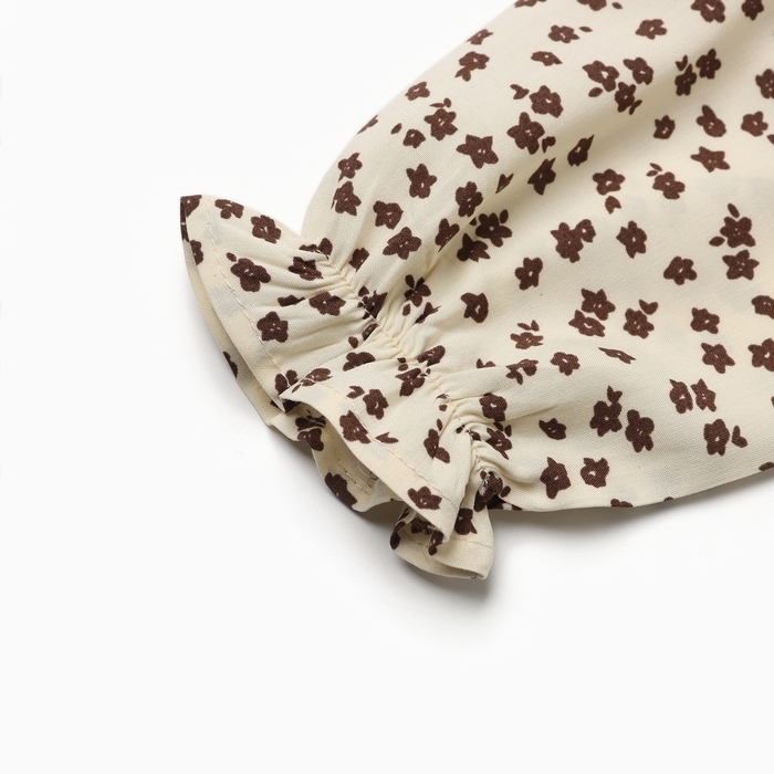 Блузка-боди для девочки MINAKU, цвет бежевый, рост 74-80