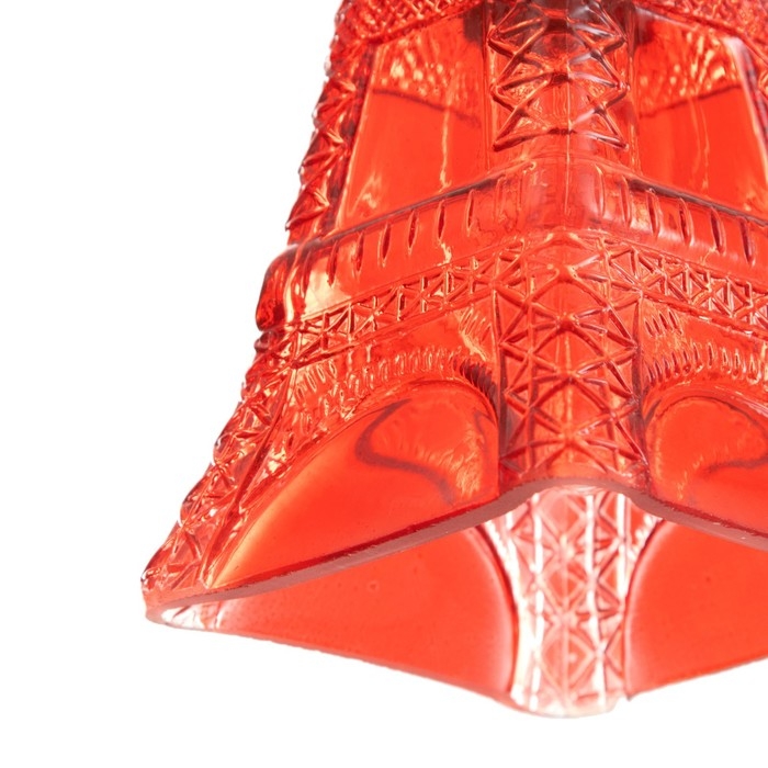 Светильник подвесной "Эйфель" Е14 40Вт красный 8х8х27-127см