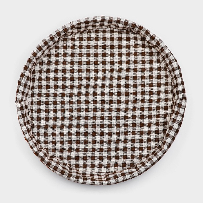 Корзинка для подачи Доляна &laquo;Домашний уют&raquo;, d=30,5 см, цвет коричневый