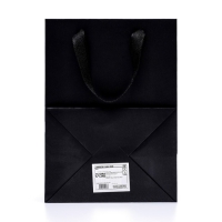 Пакет подарочный, с окном,  25 х 18 х 13 см, черный, 1шт.