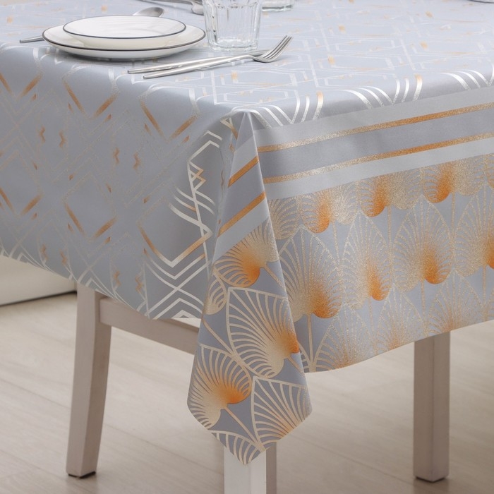 Клеёнка на стол &laquo;Роскошь&raquo;, на тканевой основе, рулон 20 метров, ширина 137 см