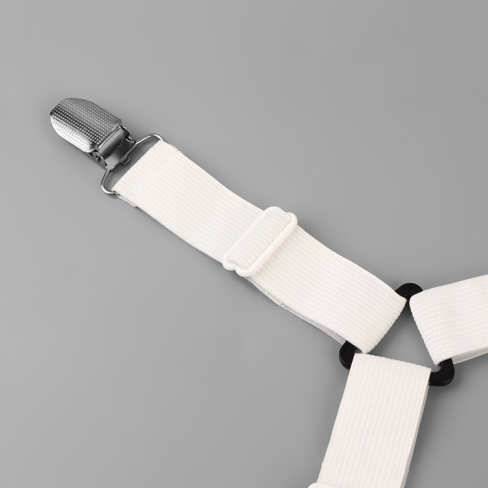 Зажимы на резинке, с регуляторами, на 4 угла и 2 стороны, 2 &times; 240 см, цвет белый