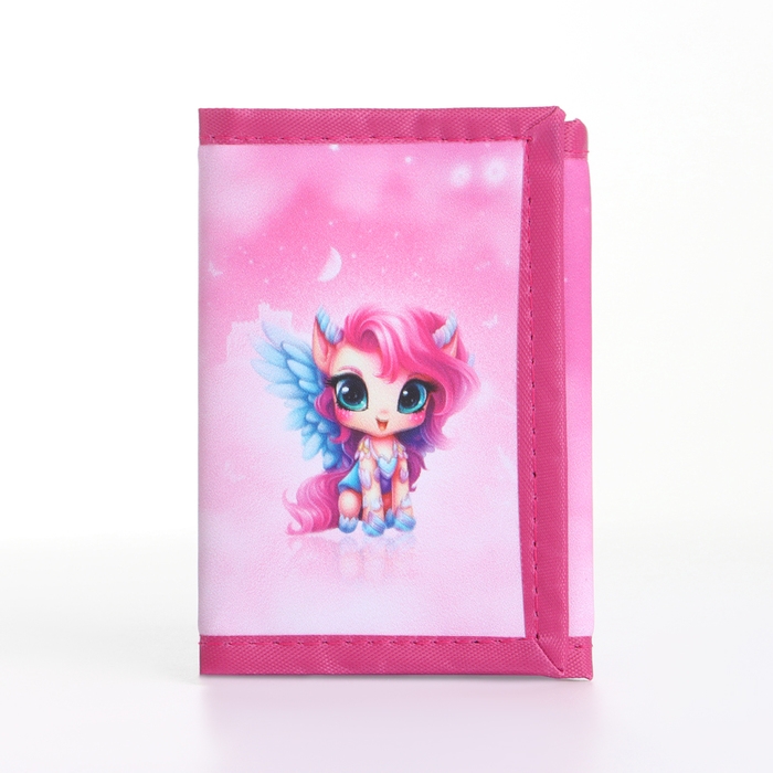 Кошелёк детский на липучке &laquo;Выбражулька&raquo;, цвет розовый