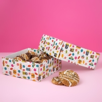 Коробка самосборная, крышка-дно, с окном,"Яркий подарок" 14,5 х 14,5 х 6 см