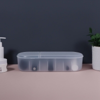 Органайзер для хранения, с крышкой, 7 секции, 28 &times; 10,5 см, цвет прозрачный