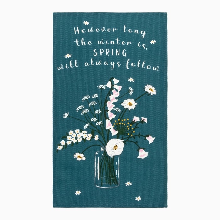 Набор кухонных полотенец &laquo;Доляна&raquo; Hello spring 35х60 см -2 шт., 100% хлопок, вафля 160 г/м2