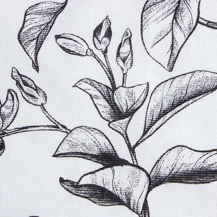 Полотенце Доляна Plant leaves 35х60 см, 100% хлопок, рогожка 164 г/м2