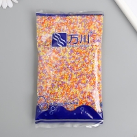 Бисер стекло  9/0 "Цилиндры. Меланж. Закат" глянец 450 гр