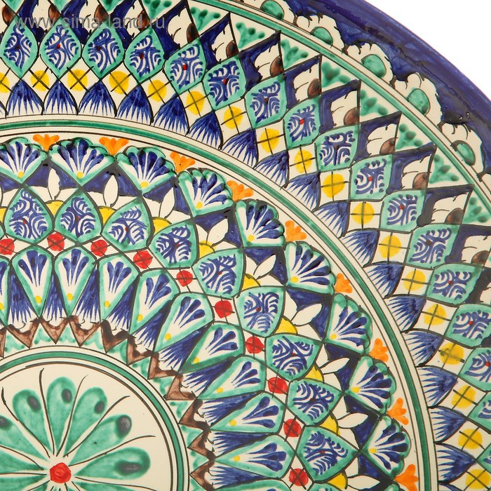 Ляган круглый Риштанская Керамика, 41см МИКС Ляган круглый Риштанская Керамика, 41см МИКС