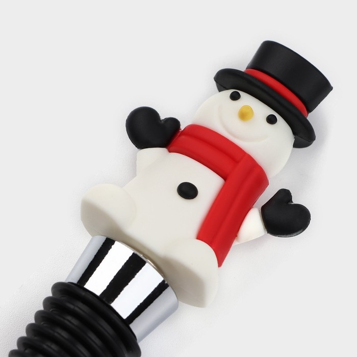 Пробка для бутылки Доляна &laquo;Снеговик&raquo;, 12 см