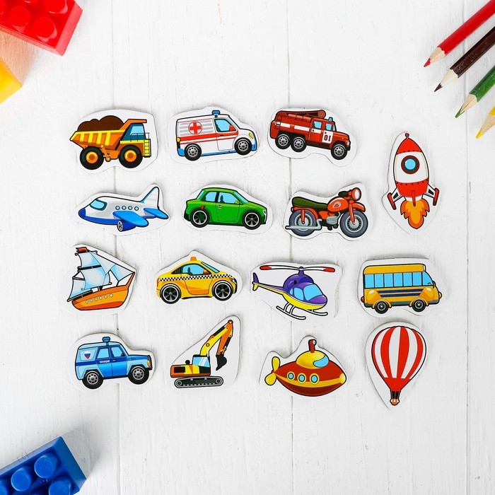 Развивающие магниты &laquo;Транспорт&raquo;, 15 шт.