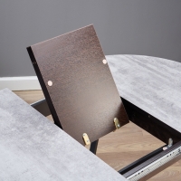 Стол обеденный на одной ножке раздвижной Норд, 90(122)х90х79, ЛДСП 22мм/Пластик, Бетон