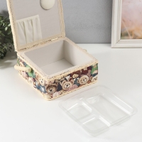 Шкатулка для рукоделия "Плюшевые медвежата" 20х20х11 см Шкатулка для рукоделия "Плюшевые медвежата" 20х20х11 см