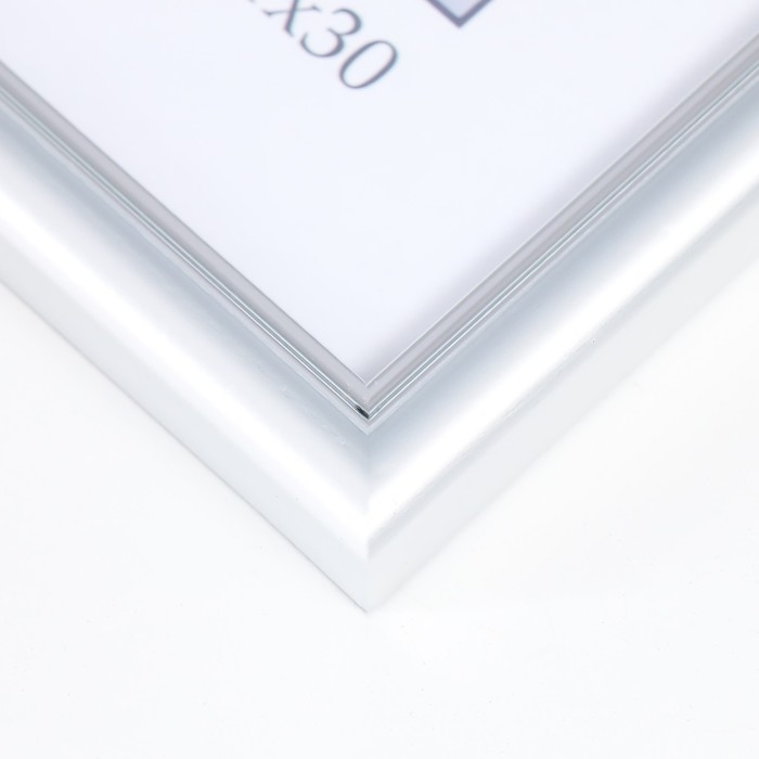 Фоторамка пластик "Гамма" 21х30 см, матовое серебро