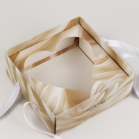 Коробка для цветов с формовым вкладышем и PVC крышкой &laquo;Для тебя&raquo;, 23.5 х 23.5 х 15 см