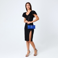 Сумка-клатч на магните, цвет синий