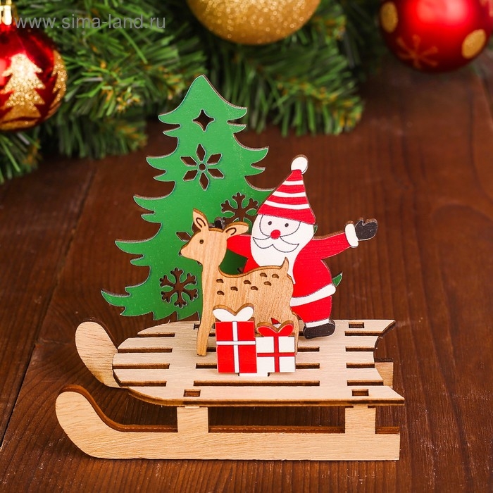 Декор «Дед мороз с оленем на санях» Декор «Дед мороз с оленем на санях»