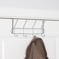 Вешалка на дверь на 4 двойных крючка Доляна «Блеск», 31×15×11 см, цвет хром Вешалка на дверь на 4 двойных крючка Доляна «Блеск», 31×15×11 см, цвет хром