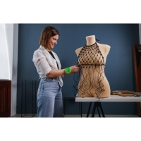 Нить для плетения, натуральная кожа, d = 2 мм, 10 &plusmn; 0,5 м, цвет чёрный